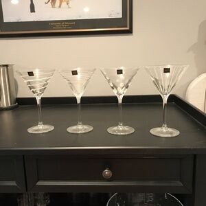4 Mikasa Cheers martini glasses